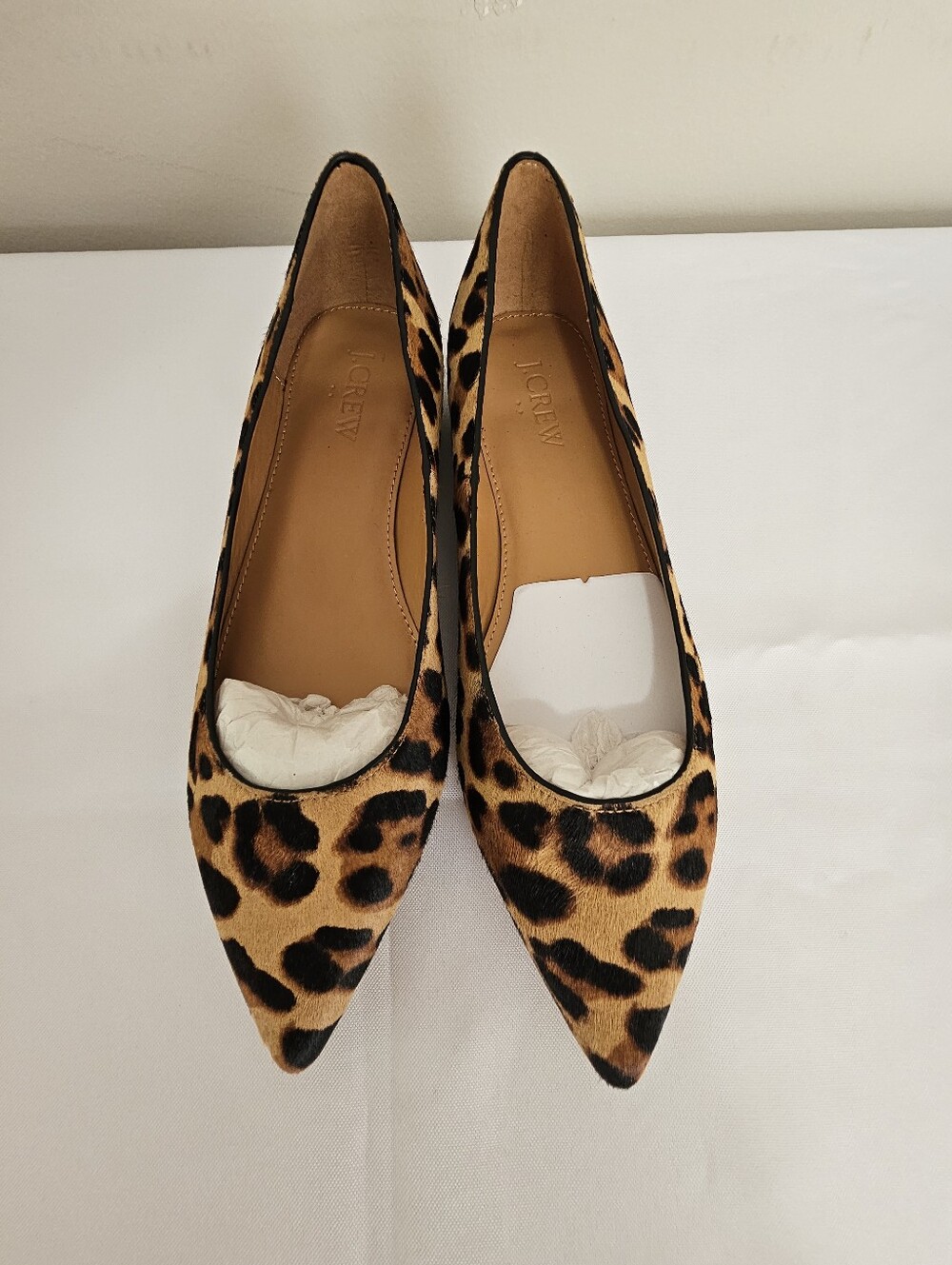 J. Crew Leopard Print Pointed Toe Flats - Brown/Black